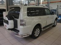 Mitsubishi Pajero (11–) Защита заднего бампера уголки d 76/42 мм, нерж.