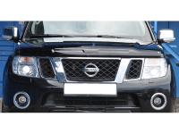 Дефлектор капота темный с надписью Nissan Pathfinder 2010-