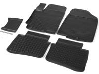 Hyundai Solaris (10–/14–) Коврики салона (полиуретан), чёрные (седан,хэтчбек)