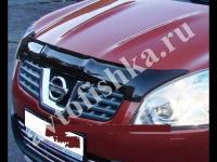 Дефлектор капота темный Nissan Qashqai 2007-2009