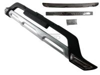 Hyundai Santa Fe (2012-) накладка переднего бампера с фарами DRL