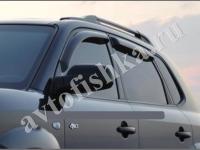 Дефлекторы боковых окон EGR 4 части темные Hyundai Tucson 2005-2010