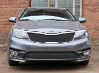 Kia Rio (15–) Защита радиатора, чёрная, низ, седан