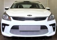Kia Rio (17–) Защита радиатора Premium, хром, низ