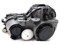 Mercedes CLK W208 (98-02) фары передние линзовые черные перфорированные, комплект 2 шт.
