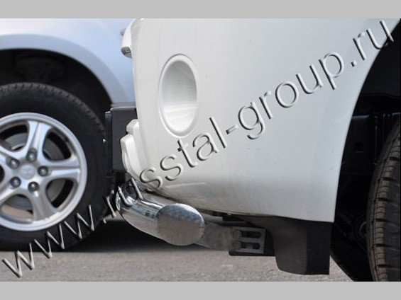 Nissan Pathfinder R51 (10-14) защита переднего бампера, труба 76 мм