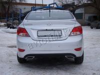 Hyundai Solaris (10 – 13) диффузор заднего бампера №1 (под окраску)