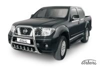 Защита передняя Arbori d76 высокая с защитой картера NISSAN NAVARA 2005-2010