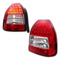 Honda Civic (96-01) 3 дв. фонари задние светодиодные красно-белые, комплект 2 шт.