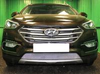 Hyundai Santa Fe (15–) Защита радиатора, хром