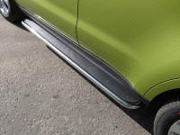 Kia Soul (13–) Пороги с площадкой 42,4 мм (нерж. лист)