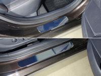 Kia Optima (16–) Накладки на пороги (лист зеркальный) 4шт