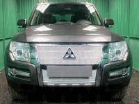 Mitsubishi Pajero (14–) Защита радиатора Premium, хром, верх