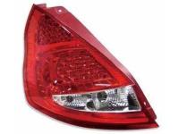 Ford Fiesta (08-) фонари задние светодиодные красно-хромированные, комплект 2 шт.