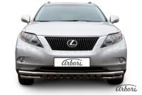 Защита переднего бампера Arbori d57+d57 двойная с защитой картера LEXUS RX-350 2009-2012