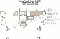Декоративные накладки салона Chrysler Town & Country 2008-2010 полный набор, авто A/C Control