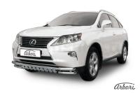 Защита переднего бампера Arbori d57+57 двойная с защитой картера LEXUS RX-350/RX-270 2012-