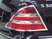 Mercedes S W220 накладки хромированные на задние фонари, комплект 2 шт.