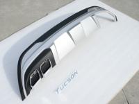 Hyundai Tucson (16–) Накладка на задний бампер под двойной выхлоп (имитация слева) (Уценка)