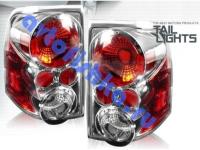 Ford Explorer (02-05) USA фонари задние хромированные красно-белые, комплект 2 шт.