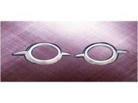 Mercedes-Benz W164 ML (05-08) рамки противотуманных передних фар хромированные, овальные, комплект 2 шт.