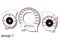 Mercedes W211 E, CLK, CLS светодиодные шкалы (циферблаты) на панель приборов - дизайн 1