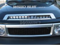 Toyota FJ Cruiser (07-) накладки на дефлектор капота из нержавеющей стали