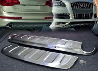 Audi Q7 (09–15) Комплект накладок переднего и заднего бамперов, нерж сталь.
