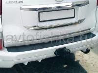 Toyota Land Cruiser Prado 150 (2009-) пластиковая накладка, серебристый молдинг с хромом на нижнюю кромку задней двери