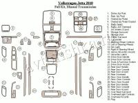 Декоративные накладки салона Volkswagen Jetta 2010-2010 полный набор, Механическая коробка передач