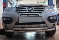 Lifan X60 (12–15) Защита переднего бампера двойная d 60/60 мм, нерж.