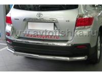 Toyota Highlander (10-) защита заднего бампера, труба 76 мм
