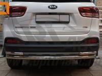 Kia Sorento (15–) Защита заднего бампера одинарная с уголками d 60/42 мм, нерж.