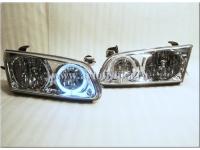 Toyota Camry (авг. 1999-2001) SXV2, MCV20 USA фары передние прозрачные хромированные со светящимися ободками.