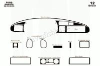 Ford Ranger 1998-2006 декоративные накладки (отделка салона) под дерево, карбон, алюминий
