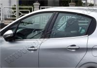Peugeot 208 (12–) Нижние молдинги стекол, нерж., 4 части (хэтчбек5D)