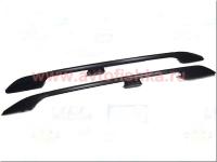 Nissan Qashqai (06-) рейлинги продольные на крышу, алюминиевые черные, комплект, оригинал