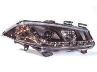 Renault Megane (03-) фары передние линзовые, черные