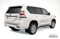 Защита заднего бампера "уголки" Arbori d76+d42 двойные TOYOTA LAND CRUISER PRADO J150 2014-