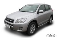 Защита штатных порогов Arbori d76 труба TOYOTA RAV-4 2009-2010