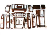 Toyota Camry V30 Эмираты (02-05) накладки панелей салона, дизайн под темное дерево, комплект 19 предметов.