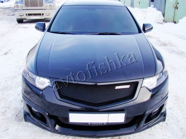 Honda Accord 8 (08 – 10) юбка переднего бампера "MUGEN Style"