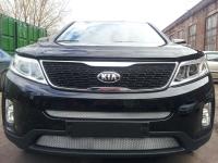 Kia Sorento (13–) Защита радиатора, хром, середина