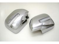 Nissan X-Trail (01-) накладки хромированные на боковые зеркала со светодиодными поворотниками, комплект 2 шт.