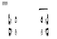 Nissan Qashqai 2014-2017 декоративные накладки (отделка салона) под дерево, карбон, алюминий