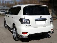 Nissan Patrol (10–) Защита задняя (уголки двойные) 76,1/42,4 мм