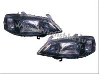 Opel Astra G (98-04) фары передние черные, комплект 2 шт.