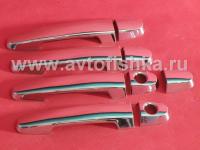 Toyota Camry 30, Corolla, Auris, Avensis, Rav4, Yaris хромированные пластиковые накладки на ручки дверей, комплект 4 шт.