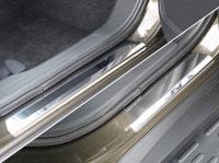 Mitsubishi Outlander (15–) Накладки на пороги (лист зеркальный)