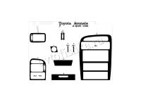 Toyota Avensis 1997-2003 декоративные накладки (отделка салона) под дерево, карбон, алюминий